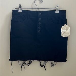 NWT Altar'd State Black Button-Up Mini Skirt